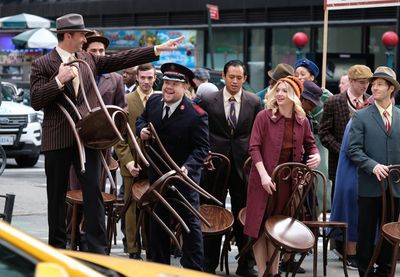 Hugh Jackman, James Corden perform in Crosswalk The Musical in New York City Photo