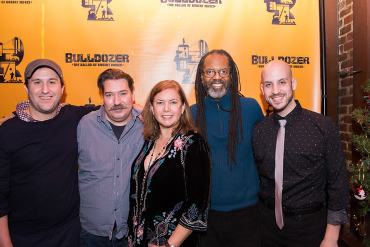 Rob Baumgartner, Jr. (music director), Bobby Frederick Tilley (costume designer), Karen Carpenter (director), Bill Toles (Audio Specialist) and Zach Blane (lighting designer) at 