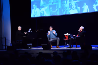 Raul Esparza and Fr. Edward L. Beck, C.P. Photo