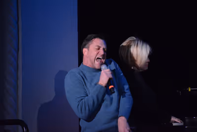 Raul Esparza and Mary-Mitchell Campbell Photo