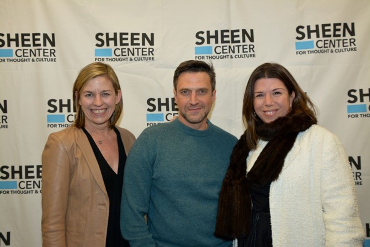 Laura Moore Brown, Raul Esparza and Stellene Valances (Editor in Chief of Town and County Magazine) at 