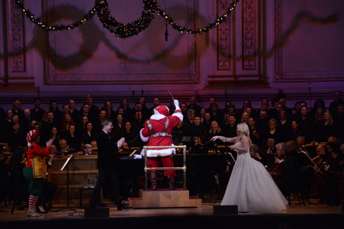 Steven Reineke, Santa Clause and Megan Hilty at 