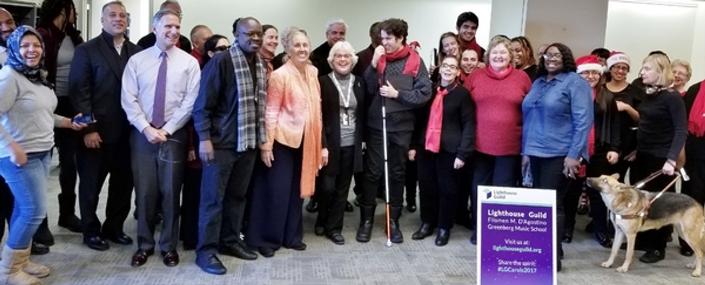 Lighthouse Guild's Vocal Ensemble Spreads Holiday Cheer During One-Day Caroling Tour In Manhattan  Image