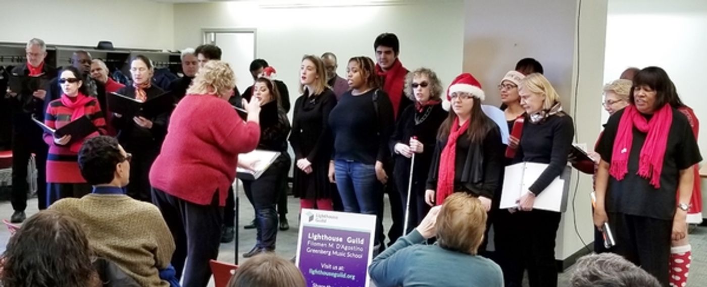 Lighthouse Guild's Vocal Ensemble Spreads Holiday Cheer During One-Day Caroling Tour In Manhattan  Image
