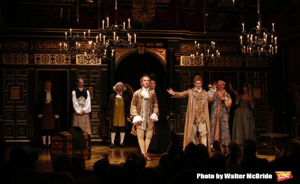 Sam Crane with Mark Rylance and the cast Photo