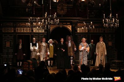 Sam Crane with Mark Rylance and the cast  Photo