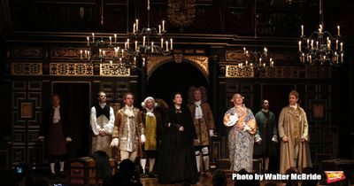 Sam Crane with Mark Rylance and the cast Photo