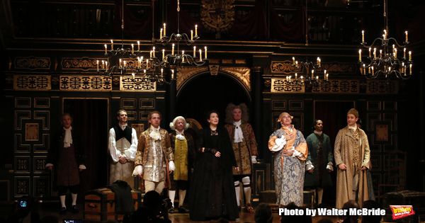 Sam Crane with Mark Rylance and the cast Photo