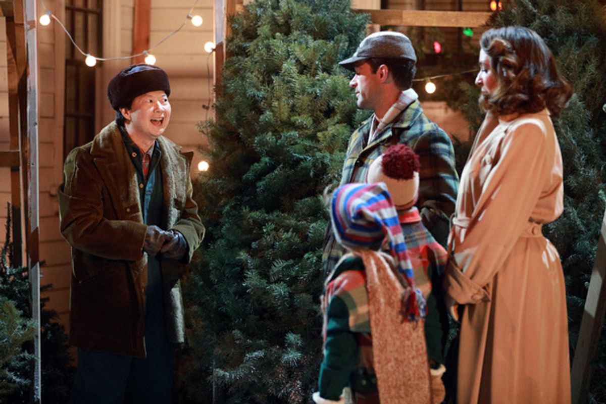 A CHRISTMAS STORY LIVE!: L-R: Cast members Ken Jeong,  Chris Diamantopoulos, Tyler Wladis, Andy Walken and Maya Rudolph during FOXâ€™s live musical event, A CHRISTMAS STORY LIVE!, airing Sunday, Dec. 17 (7:00-10:00 PM ET live/PT tape-delayed) on FOX. CR:  at 