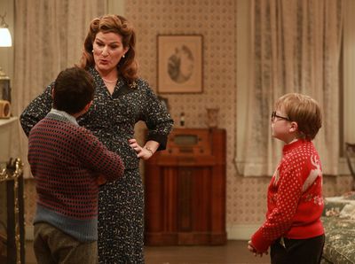 A CHRISTMAS STORY LIVE!: L-R: Cast members Sammy Ramirez, Ana Gasteyer and Andy Walke Photo