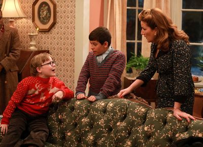 A CHRISTMAS STORY LIVE!:  L-R: Cast member Andy Walken, Sammy Ramirez and Ana Gasteye Photo
