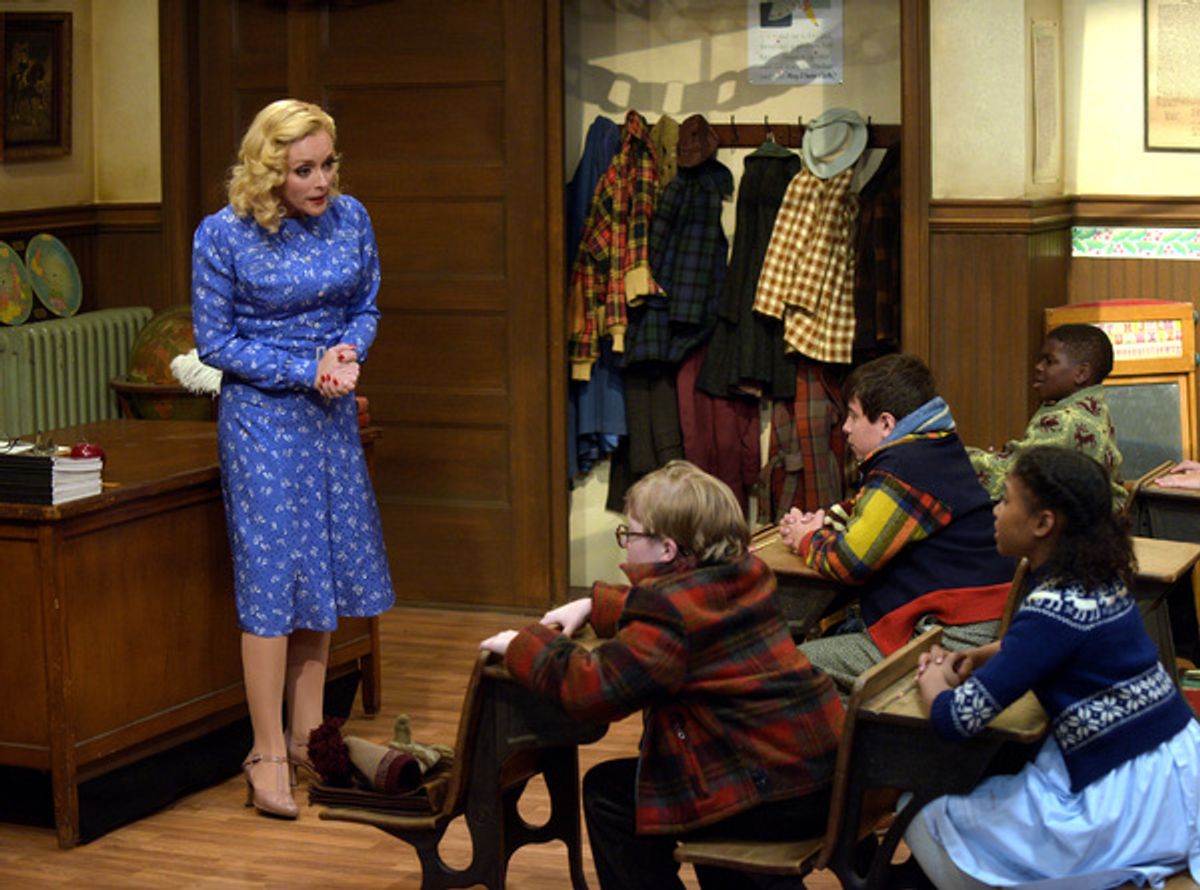 A CHRISTMAS STORY LIVE!: Cast member Jane Krakowski during FOXâ€™s live musical event, A CHRISTMAS STORY LIVE!, airing Sunday, Dec. 17 (7:00-10:00 PM ET live/PT tape-delayed) on FOX. CR: Ray Mickshaw/ FOX at 