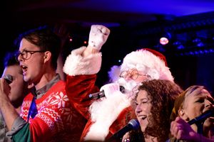 Jordan Stanley, Santa Claus AKA Jason SweetTooth Williams and Brooke Shapiro Photo