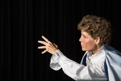 Roxanne Fay as Prospero. Jobsite Theater's production of The Tempest, playing the Str Photo
