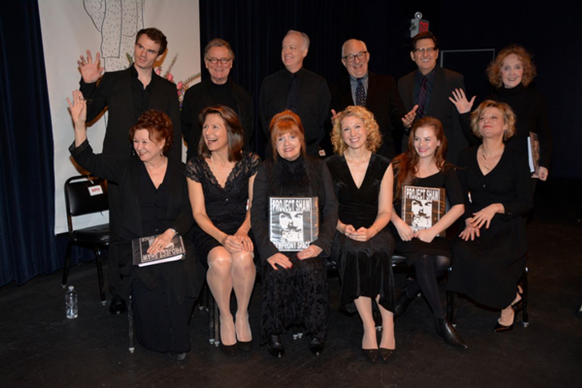 Jay Armstrong Johnson, Robert Langdon Lloyd, Reed Birney, Tim Jerome, Warren Kelley, Charlotte Moore (Director), Cynthia Darlow, Jennifer van Dyck, Annie Golden, Margaret Loesser Robinson, Andrea Lynn Green and Martha Plimpton at 