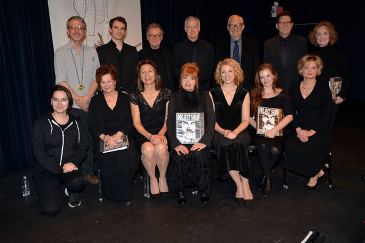 Chris Clark, Jay Armstrong Johnson, Robert Langdon Lloyd, Reed Birney, Tim Jerome, Warren Kelley, Charlotte Moore (Director), Molly Norris, Cynthia Darlow, Jennifer Van Dyck, Annie Golden, Margaret Loesser Robinson, Andrea Lynn Green and Martha Plimpton at 