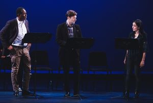 John Douglas Thompson, Jacob Fishel, and Nikki Massoud Photo