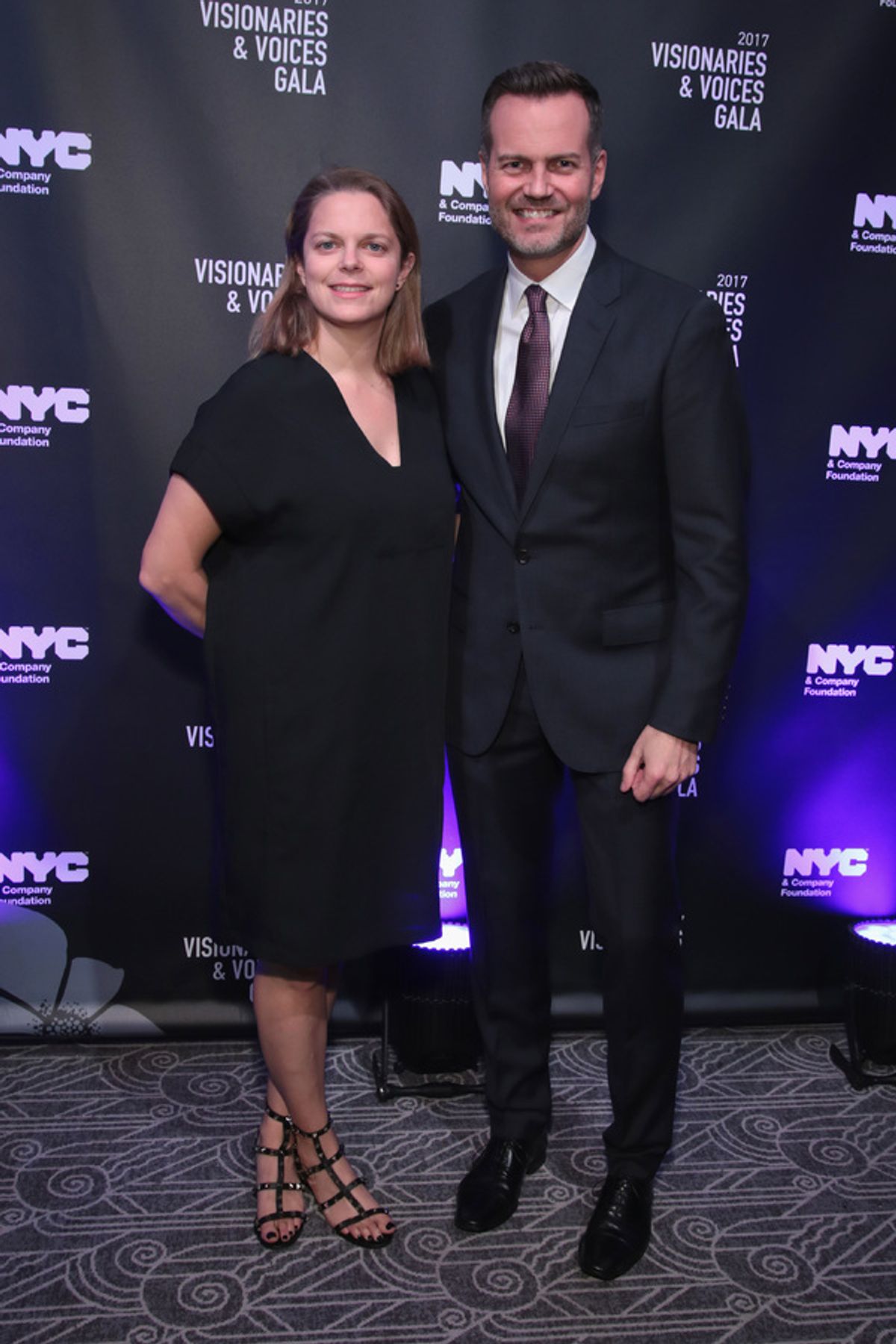 NEW YORK, NY - DECEMBER 18:  Tonia Davis of The Greatest Showman and Fred Dixon of NYC & Company attend NYC & Company Foundation Visionaries & Voices Gala 2017 on December 18, 2017 in New York City.  (Photo by Cindy Ord/Getty Images for NY & Company) at 