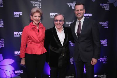 NEW YORK, NY - DECEMBER 18:  Emily Rafferty of NYC & Company Board, Daniel Lamarre, C Photo