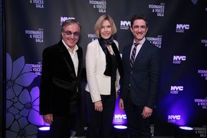 NEW YORK, NY - DECEMBER 18: Daniel Lamarre, CEO of Cirque du Soleil, Dawn Hudson of the NFL, and Danny Boockvar of NFL Experience, attend the NYC & Company Foundation Visionaries & Voices Gala 2017 on December 18, 2017 in New York City. (Photo by Cindy @ BroadwayWorld NEW YORK, NY - DECEMBER 18: Daniel Lamarre, CEO of Cirque du Soleil, Dawn Hudson of Photo