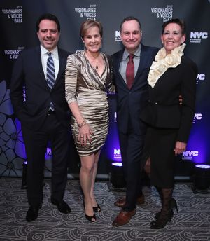 NEW YORK, NY - DECEMBER 18:  (L-R) William Pennell, Lisa Truitt, Alexander Svezia and Photo