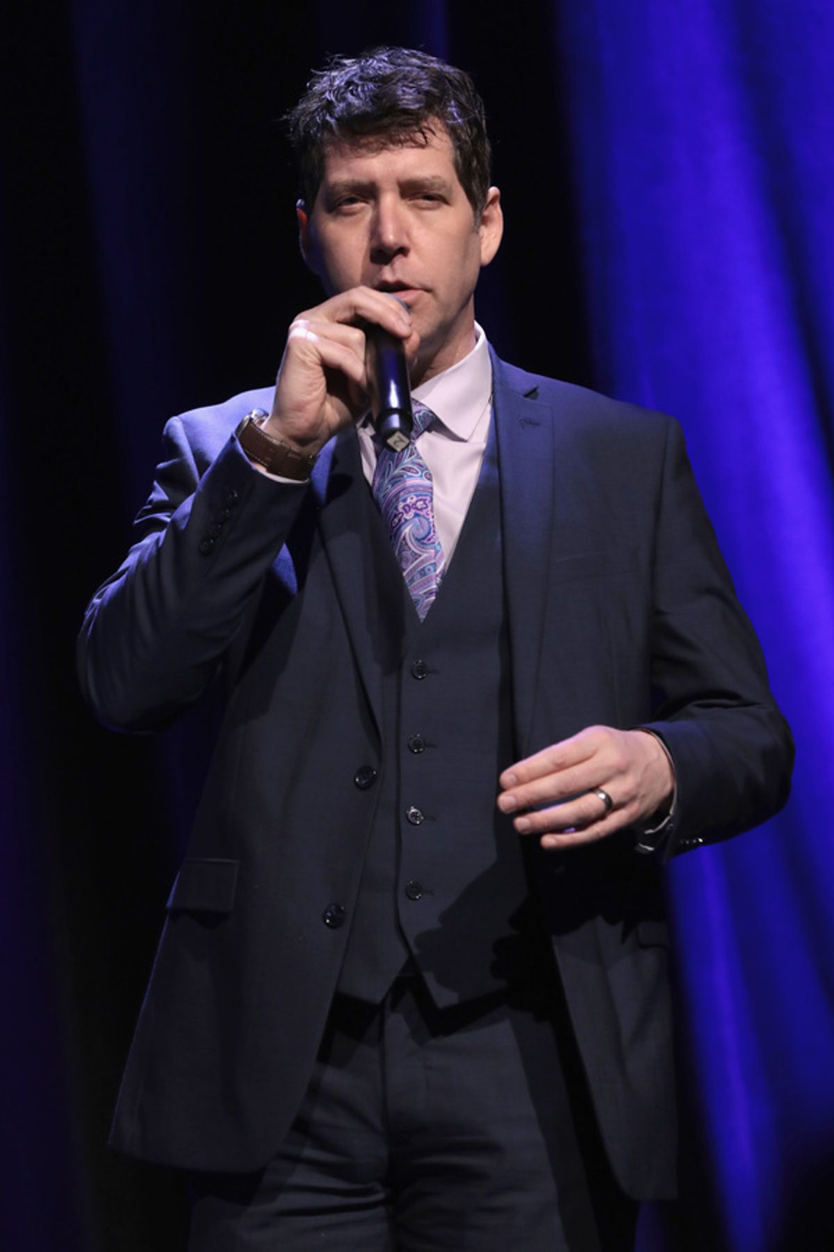 NEW YORK, NY - DECEMBER 18:  James Barbour of Phantom of the Opera performs onstage at the NYC & Company Foundation Visionaries & Voices Gala 2017 on December 18, 2017 in New York City.  (Photo by Cindy Ord/Getty Images for NY & Company) at 