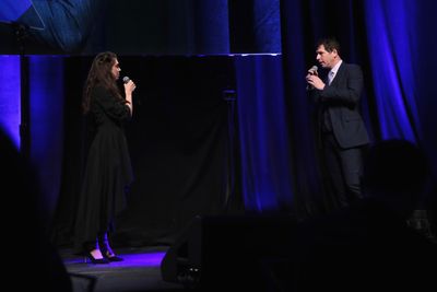 NEW YORK, NY - DECEMBER 18:  Kelly Ann Voorhees and James Barbour perform  Phantom of Photo