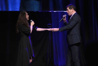 NEW YORK, NY - DECEMBER 18:  Kelly Ann Voorhees and James Barbour perform  Phantom of Photo