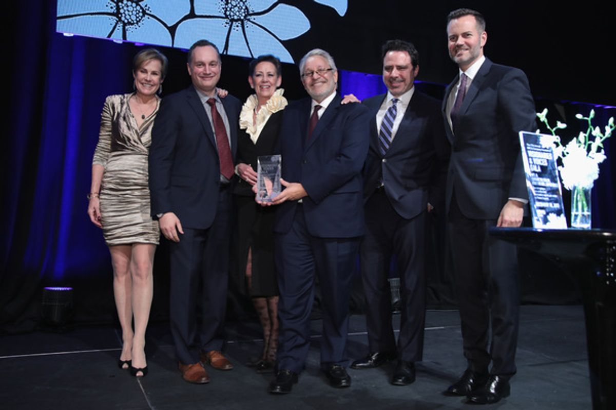 NEW YORK, NY - DECEMBER 18:  (L-R) Lisa Truitt, Alexander Svezia, Christine Kurtz, Charlie Flateman, William Pennell, and Fred Dixon pose onstage at NYC & Company Foundation Visionaries & Voices Gala 2017 on December 18, 2017 in New York City.  (Photo by  at 