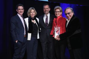 NEW YORK, NY - DECEMBER 18: (L-R) Danny Boockvar, Dawn Hudson, Fred Dixon, Emily Rafferty, and Daniel Lamarre pose onstage at NYC & Company Foundation Visionaries & Voices Gala 2017 on December 18, 2017 in New York City. (Photo by Cindy Ord/Getty Images @ BroadwayWorld NEW YORK, NY - DECEMBER 18: (L-R) Danny Boockvar, Dawn Hudson, Fred Dixon, Emily Raf Photo