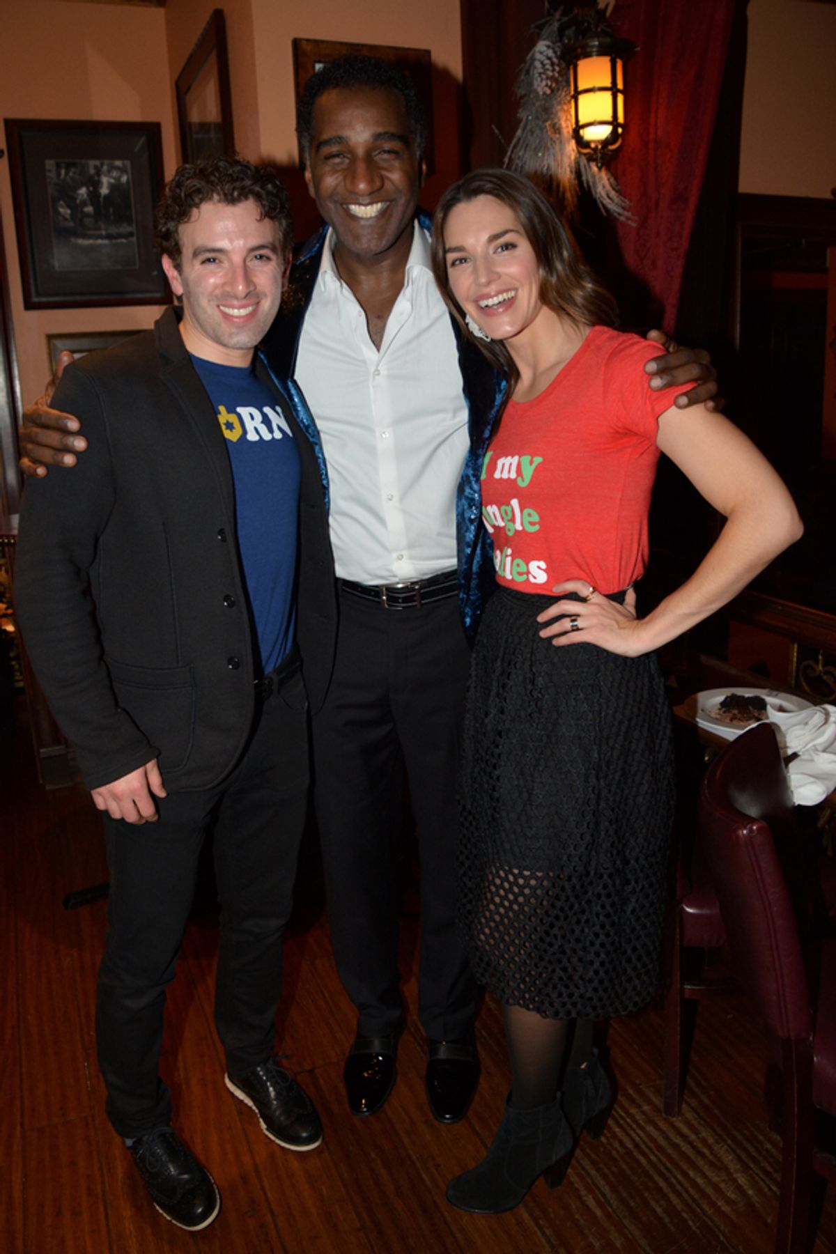 Jarrod Spector, Norm Lewis and Kelli Barrett at 