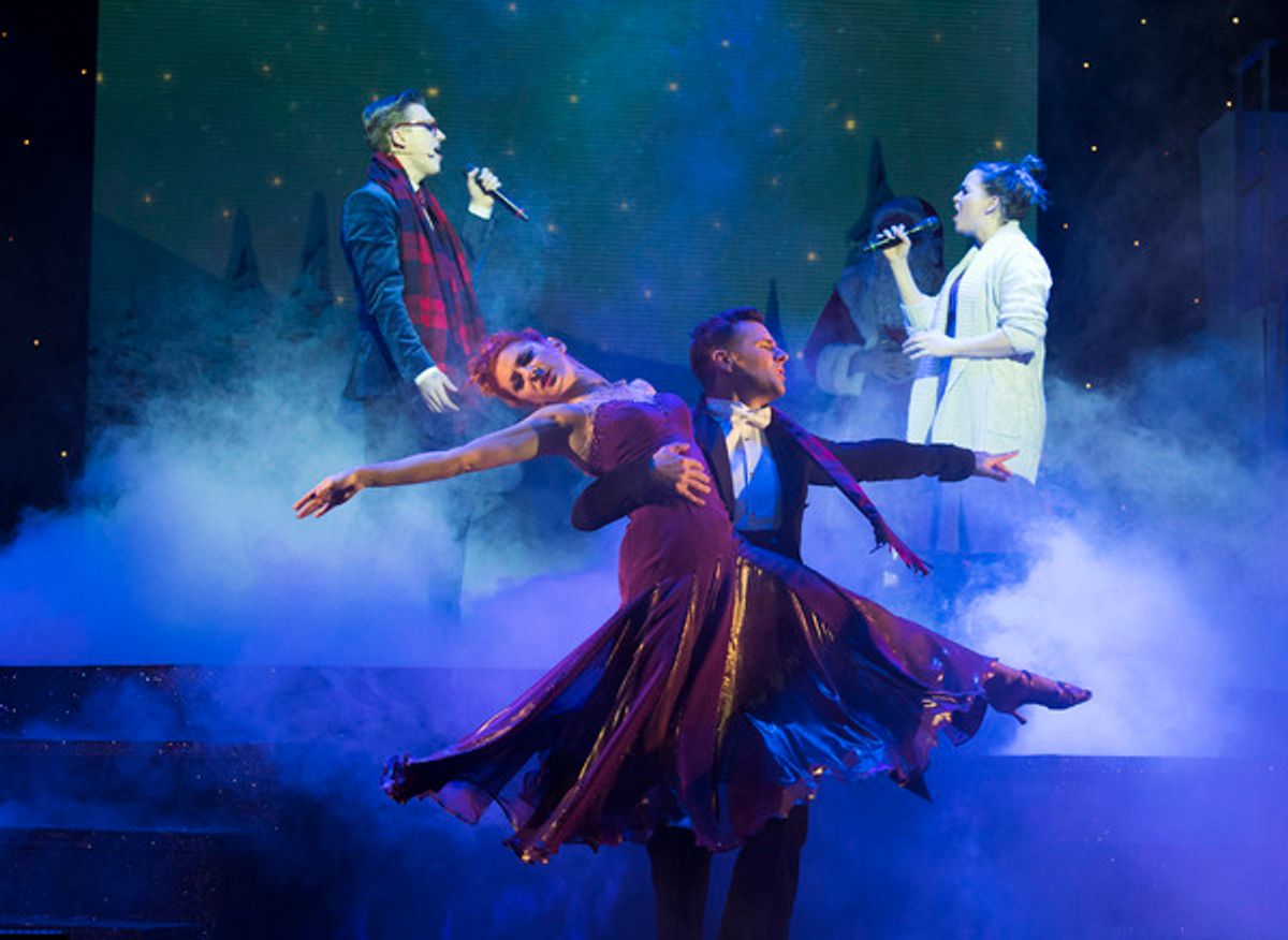 Tom Fletcher (Bob Trundle), Katie Bradley, Harry Judd & Giovanna Fletcher (Pamela Payne) at 