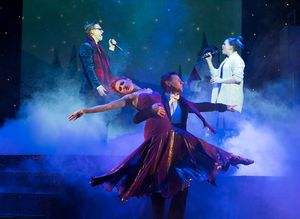 Tom Fletcher (Bob Trundle), Katie Bradley, Harry Judd & Giovanna Fletcher (Pamela Pay Photo