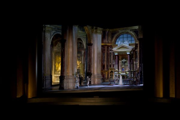 A set model for David McVicar's new production of Tosca. Set designer: John Macfarlan Photo