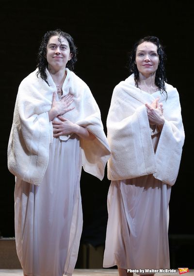 Adina Verson and Katrina Lenk during the Broadway Opening Night Performance Curtain C Photo