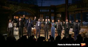 Ray Anthony Thomas, Keith Randolph Smith, Anthony Chisholm, John Douglas Thompson, Brandon J. Dirden, Carra Patterson, Andre Holland, Michael Potts, Harvy Blanks during August Wilson's 'Jitney' Broadway opening night curtain call at Samuel J. Friedman The @ BroadwayWorld Ray Anthony Thomas, Keith Randolph Smith, Anthony Chisholm, John Douglas Thompson, Br Photo