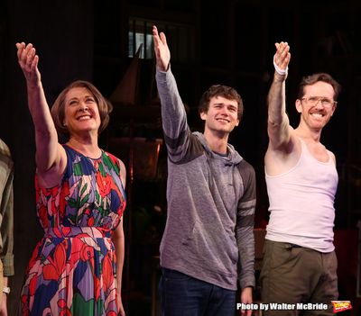 Karen Ziemba, Brandon Flynn, Jeffry Denman during the opening night performance curta Photo