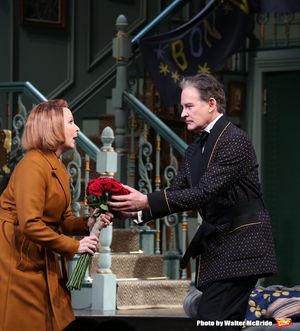 Kate Burton and Kevin Kline during Broadway Opening Night  curtain call for 'Present  Photo