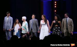 John Behlmann, Sas Goldberg, Barbara Barrie, Gideon Glick, Lindsay Mendez, Rebecca Naomi Jones and Luke Smith during the Broadway Opening Night performance curtain call bows for "Significant Other" at the Booth Theatre on March 2, 2017 in New York City. @ BroadwayWorld John Behlmann, Sas Goldberg, Barbara Barrie, Gideon Glick, Lindsay Mendez, Rebecca Na Photo
