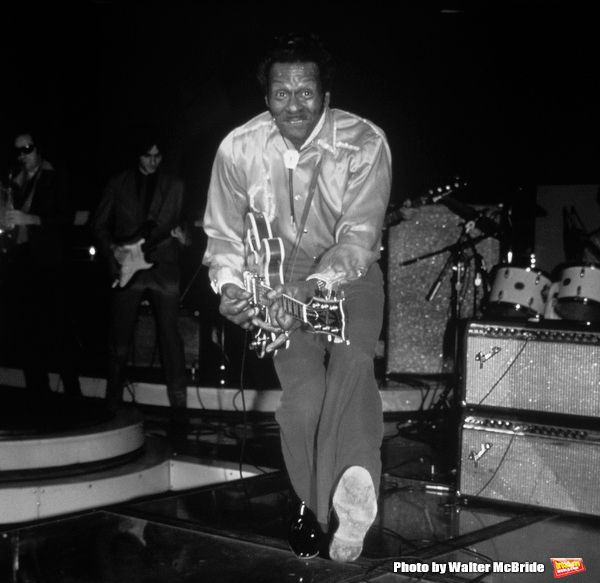 Chuck Berry performing at the Red Parrot in New York City. 1/4/1983 Photo