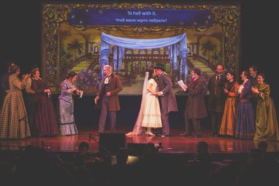 Ensemble with Stephanie Lynne Mason and Pat Constant at center Photo