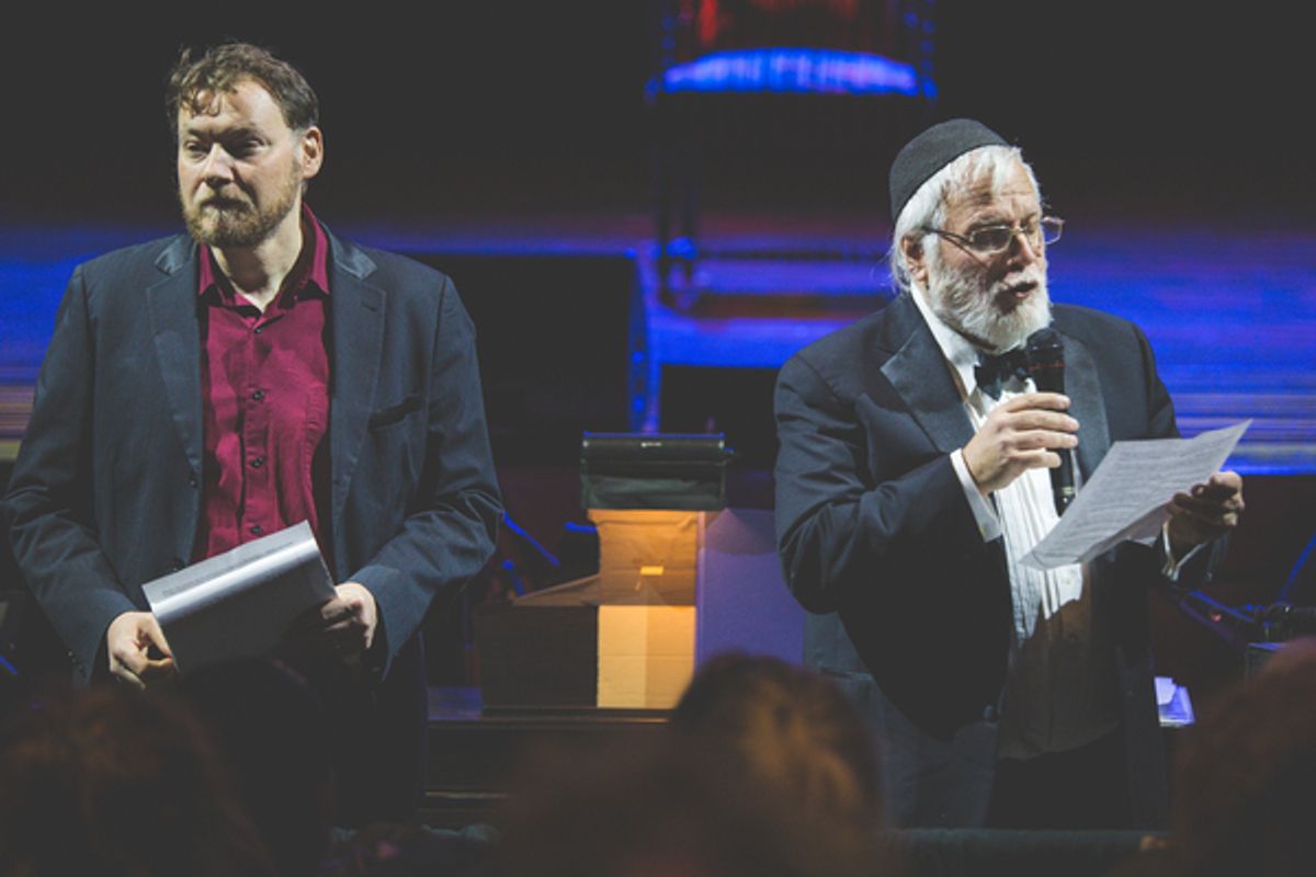 NYTF Associate Artistic Director Matthew â€�"Motlâ€ Didner and NYTF Artistic Director Zalmen Mlotek at 