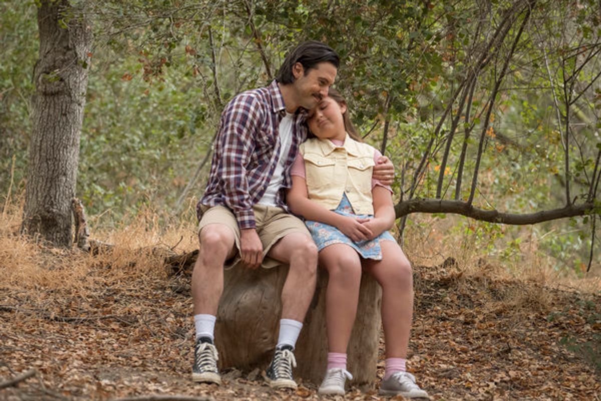 THIS IS US -- 'The Fifth Wheel' Episode 211 -- Pictured: (l-r) Milo Ventimiglia as Jack, Mackenzie Hancsicsak as Kate -- (Photo by: Ron Batzdorff/NBC) at 
