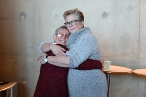 ) Lighting Designer Nancy Schertler and Director Kyle Donnelly at the first rehearsal of The Great Society running February 2-March 11, 2018 at Arena Stage at the Mead Center for American Theater. @ BroadwayWorld ) Lighting Designer Nancy Schertler and Director Kyle Donnelly at the first rehearsal Photo