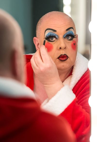 Cinderella - Birmingham Hippodrome. 27 December 2017.
Pictured is David Dale who play Photo
