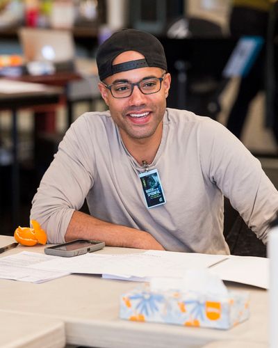 Cast member Sean Carvajal at the first rehearsal for â€œWater by the Spoonfulâ® Photo