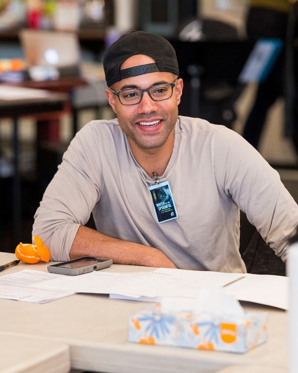 Cast member Sean Carvajal at the first rehearsal for â€œWater by the Spoonfulâ Photo
