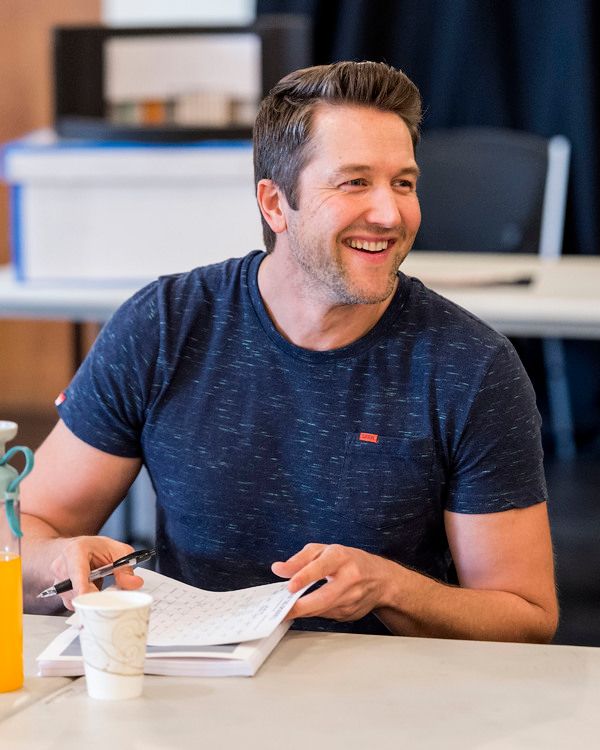 Cast member Josh Braaten at the first rehearsal for â€œWater by the Spoonfulâ€ Photo