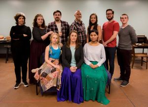 Back Row L-R: Eloise Coopersmith, Sydney Rose Hover, Ethan Park, John Campbell, Katie Perry, Joshua David Cavanaugh, Drew Bradford
Front Row L-R: Olivia Hodson, Susan Jordan DeLeon, Reanne Acasio. @ BroadwayWorld Back Row L-R: Eloise Coopersmith, Sydney Rose Hover, Ethan Park, John Campbell, Katie Photo