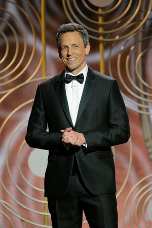 75th ANNUAL GOLDEN GLOBE AWARDS -- Pictured: Seth Meyers, Host at the 75th Annual Golden Globe Awards held at the Beverly Hilton Hotel on January 7, 2018 -- (Photo by: Paul Drinkwater/NBC) @ BroadwayWorld 75th ANNUAL GOLDEN GLOBE AWARDS -- Pictured: Seth Meyers, Host at the 75th Annual Gol Photo